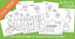 New Soccer Colouring Pages