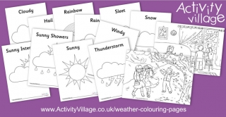 New Weather Colouring Pages Just Added