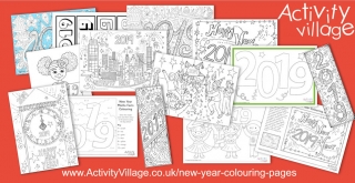 New Year Colouring Pages for 2019!