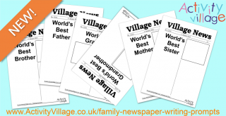 Newspaper Writing Prompts for our Family Topic