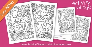 Our Latest Colouring Quote Pages and Cards