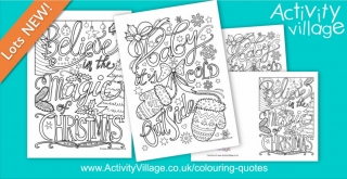 Our Latest Lettered Colouring Pages and Cards