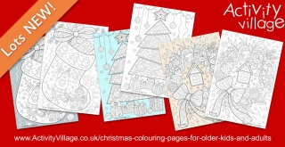 Part Two of Our New Christmas Colouring Pages and Cards for Older Kids and Adults