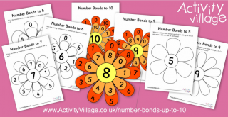 Practise Number Bonds with Flower Posters and Worksheets