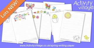 Pretty New Spring Writing Paper Designs