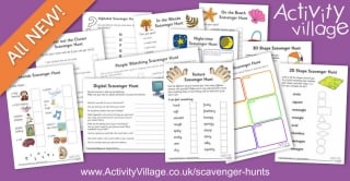 Really Exciting New Ideas for Scavenger Hunts - With Printables!