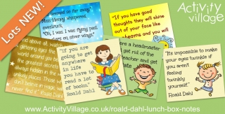 Some of Our Favourite Roald Dahl Quotes as Lunch Box Notes...