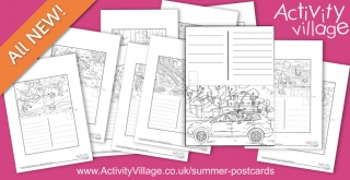 Something a Little Different - Summer Colouring Postcards