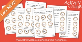 Tackling the Quarter Hours With Our Newest Telling Time Worksheets