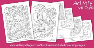 This Week's Illuminated Alphabet Colouring Pages ...