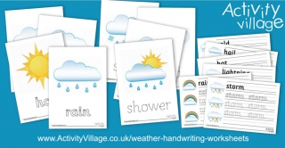 Topping Up our Handwriting Worksheets with a New Weather Collection