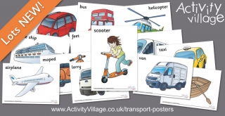 Useful Transport Posters for Decoration, Display and Topic Work