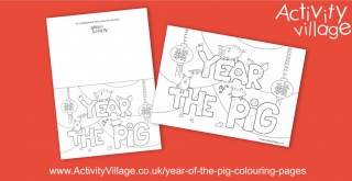 New Year of the Pig Colouring ...