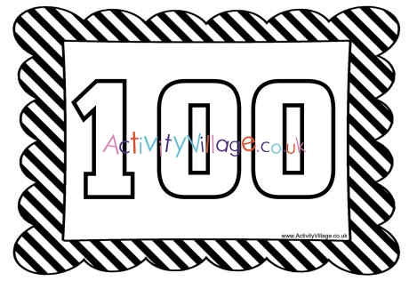100 colouring page