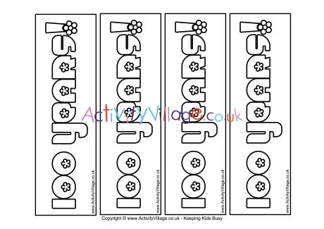 100 years colouring bookmarks 2