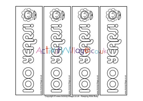 100 years colouring bookmarks