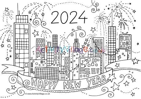 2024 City Colouring Page