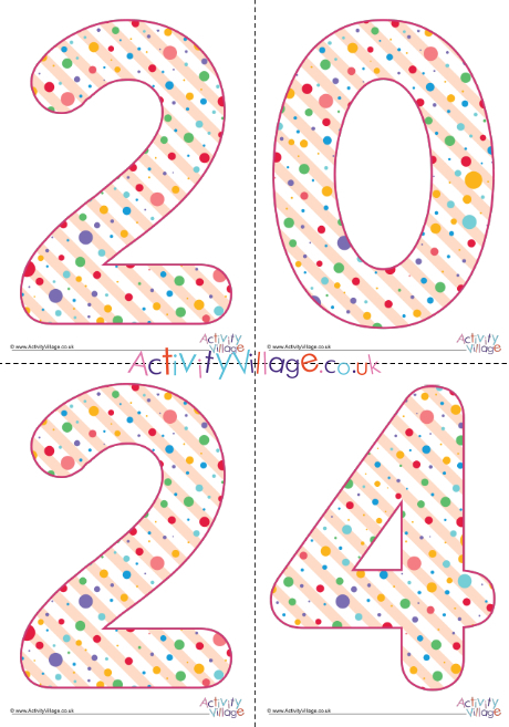 2024 Display Letters - Dotty Large