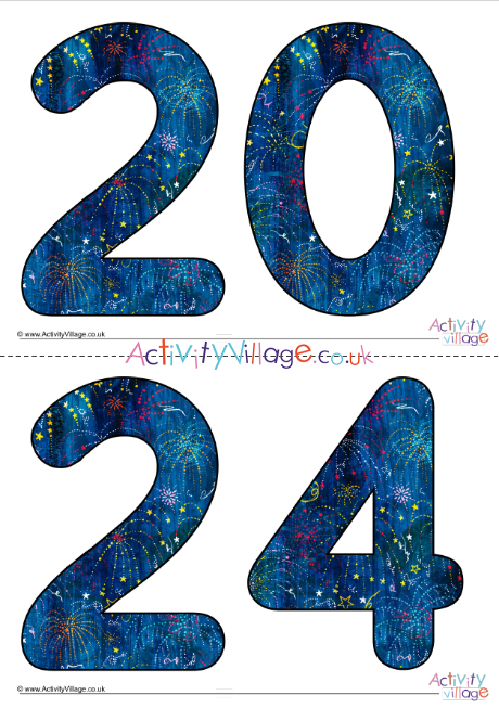 2024 Display Numbers - Fireworks Small