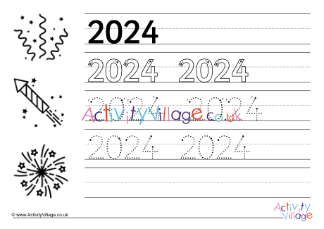 2024 Handwriting Worksheet