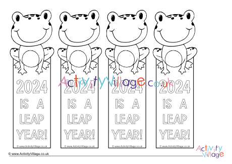 2024 Is A Leap Year Bookmarks - Black and White