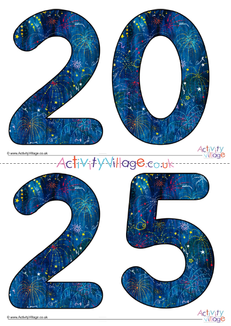 2025 Display Numbers - Fireworks Small 2025 Display Numbers - Fireworks Small