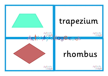2D Shape Vocabulary Matching Cards