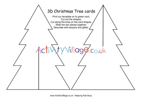 3D Christmas tree template