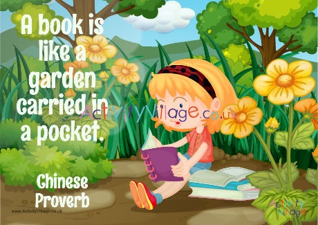 A book is like a garden poster