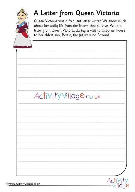 A Letter From Queen Victoria Worksheet