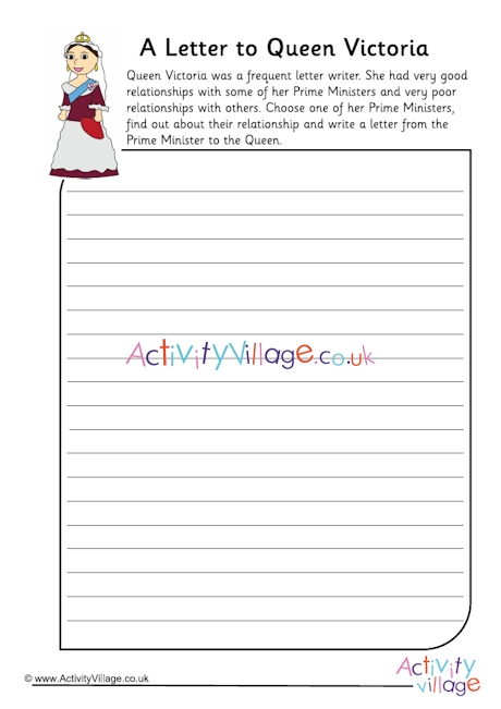 A Letter to Queen Victoria worksheet
