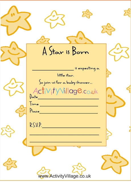 A Star is Born - Baby shower invitation