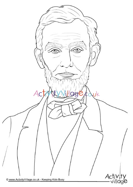 Abraham Lincoln colouring page 4