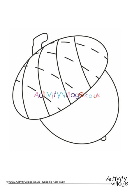 Acorn Colouring Page