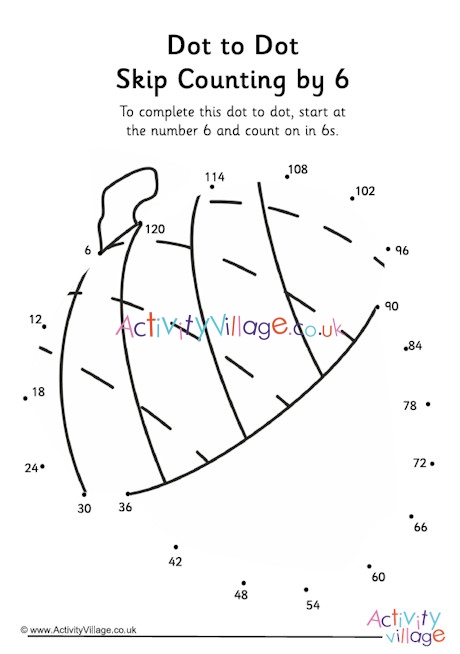 Acorn dot to dot skip counting