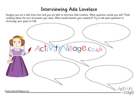 Ada Lovelace Interview Worksheet