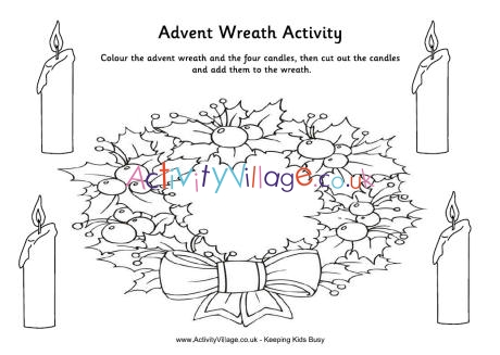 Advent wreath printable activity 
