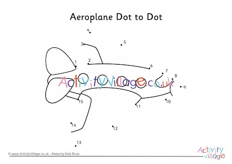 Aeroplane Dot to Dot