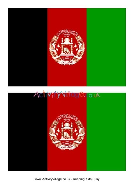 Afghanistan flag printable