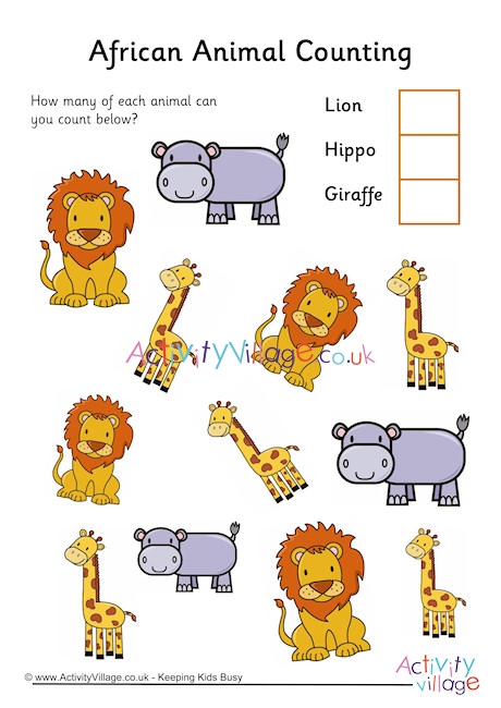 African Animal Counting 3
