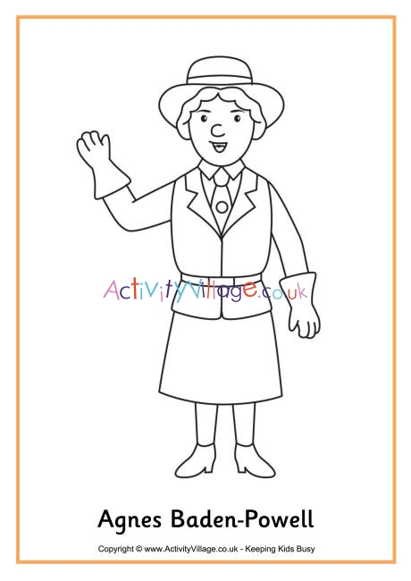 Agnes Baden-Powell colouring page