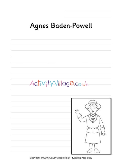 Agnes Baden-Powell writing page