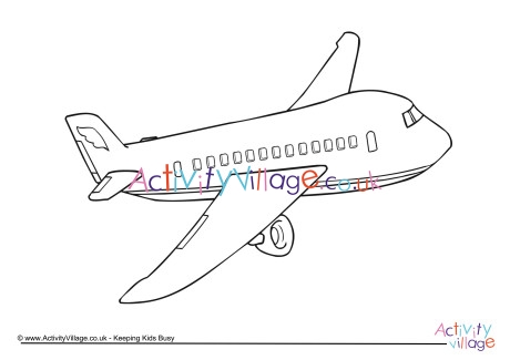 Airplane Colouring Page