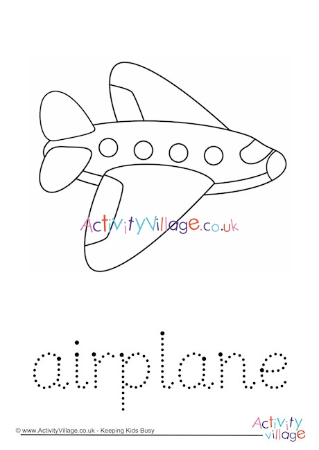 Airplane Word Tracing