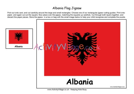 Albania flag jigsaw