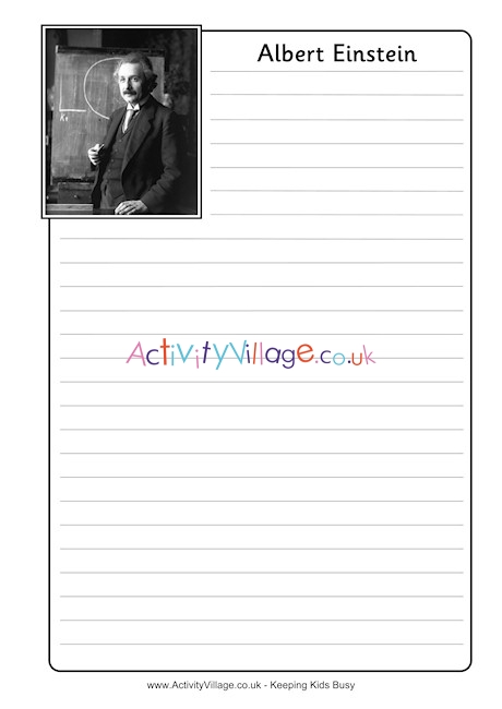Albert Einstein Notebooking Page