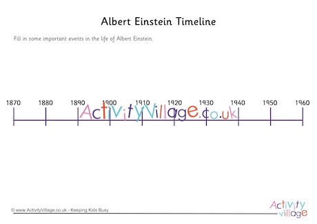 Albert Einstein Timeline Worksheet