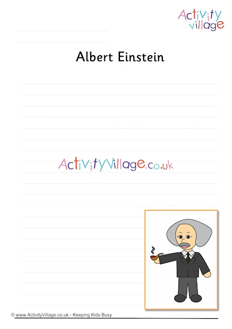 Albert Einstein writing page