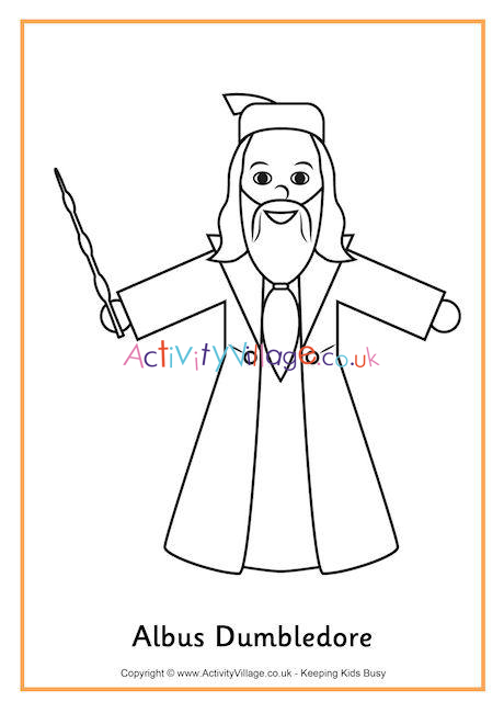 Albus Dumbledore Colouring Page