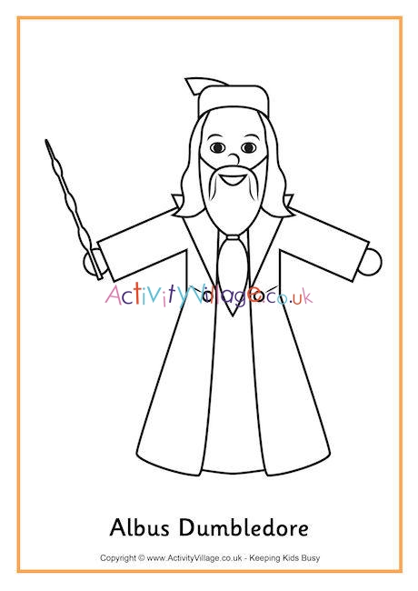 Albus Dumbledore colouring page